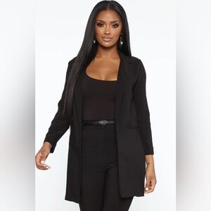 Fashion Nova Women's Classic Black Blazer